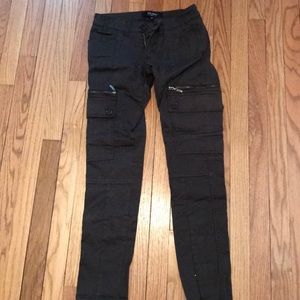 Billy blue cargo pants with zipper detail
